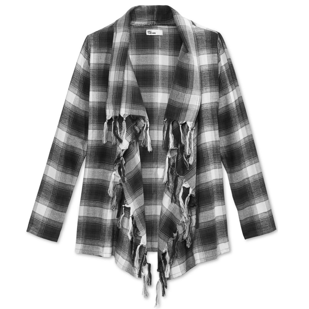 Epic‎ Threads Waterfall Plaid Cardigan